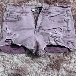 Lavender Jean Shorts